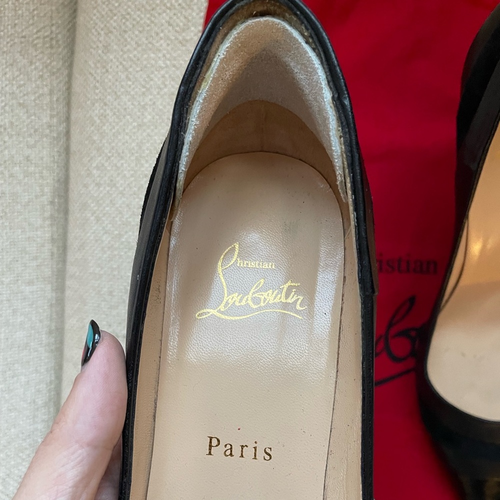 Christian Louboutin Eklectica Pumps in Black Size 39.5 Suede and Leather - Picture 14 of 14